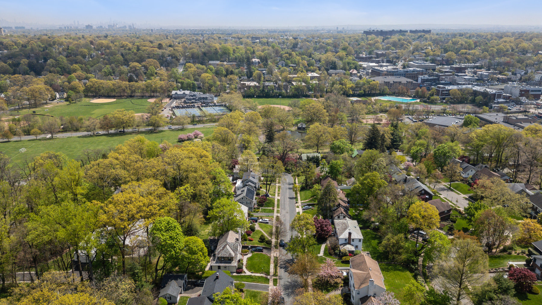 240 Highland Road, South Orange - Aerial to City